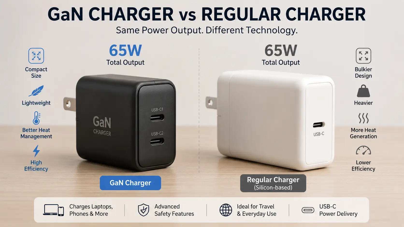 GaN charger vs regular charger