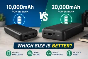 10000mAh vs 20000mAh power bank