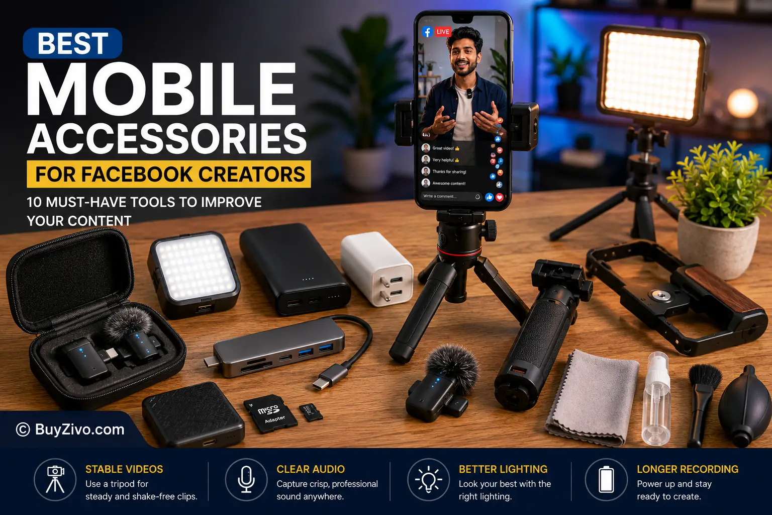 Best Mobile Accessories for Facebook Creators