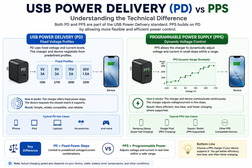 USB Power Delivery vs PPS charging explained